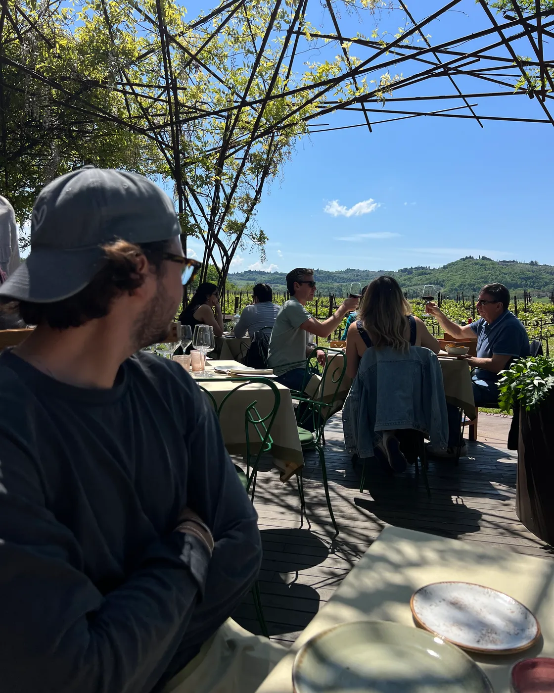Lunch above the vineyards